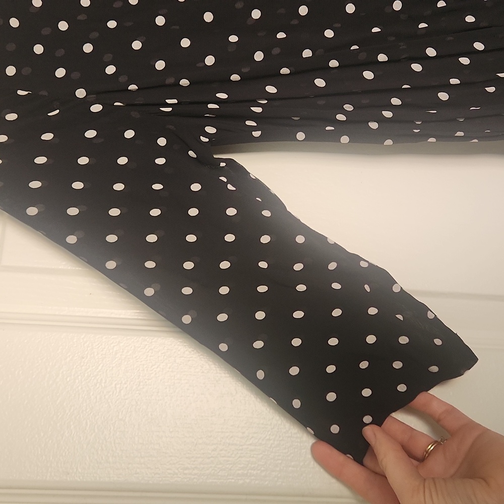 Ganni Monette Georgette Dress in Black Polkadot Size 36/ US4 - Picture 6 of 10